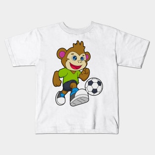 Monkey as Soccer player with Soccer Kids T-Shirt